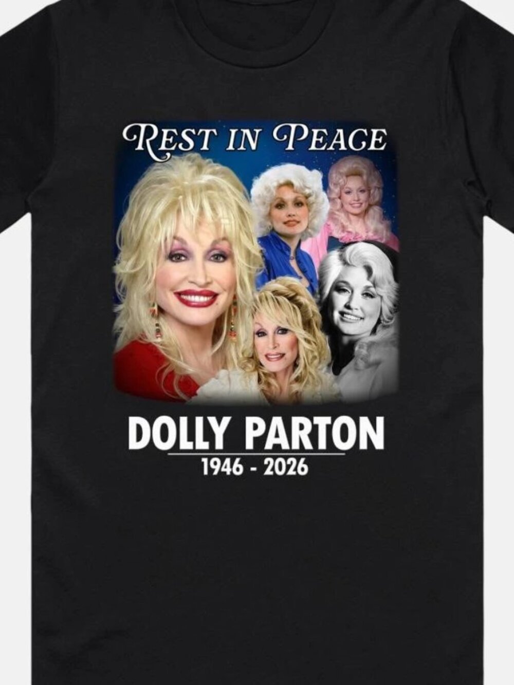 Rest In Peace Dolly Parton 1946 2026 T-Shirt